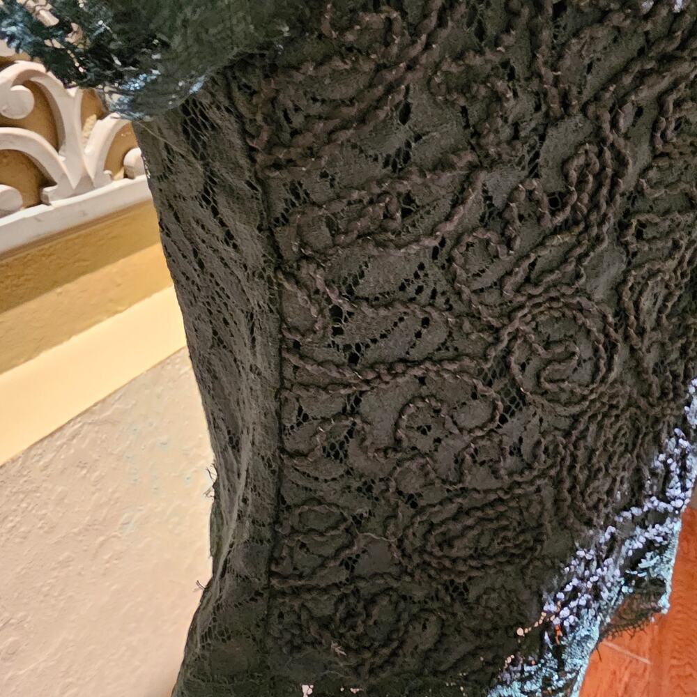 Adiva Womens L Forrest Green Lace Top Cottagecore Romantic Feminine Garden Y2K - Picture 10 of 16